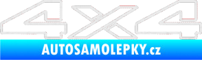 Samolepka 4x4 varianta 003 Ultra Metalic bílá