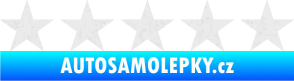 Samolepka 5 star deluxe hvězdy Ultra Metalic bílá