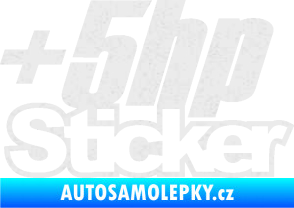 Samolepka + 5hp sticker 001 Ultra Metalic bílá