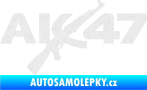 Samolepka AK 47 Ultra Metalic bílá