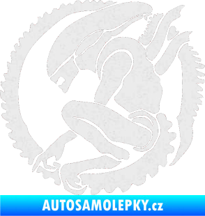 Samolepka Alien 001 levá Ultra Metalic bílá