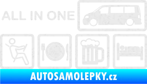 Samolepka All in one 003 nápis multifunkční vůz Ultra Metalic bílá