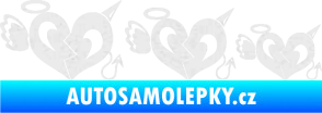 Samolepka Angel devil family 002 rodinka v autě Ultra Metalic bílá
