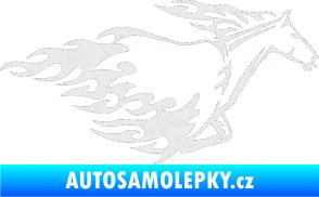 Samolepka Animal flames 003 pravá kůň Ultra Metalic bílá