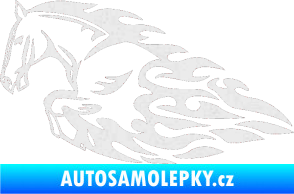 Samolepka Animal flames 008 levá kůň Ultra Metalic bílá