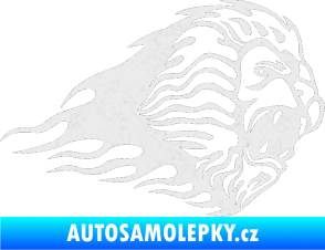 Samolepka Animal flames 014 pravá lev Ultra Metalic bílá