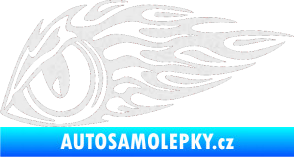 Samolepka Animal flames 016 levá zvířecí oko Ultra Metalic bílá