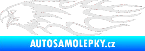 Samolepka Animal flames 026 levá orel Ultra Metalic bílá