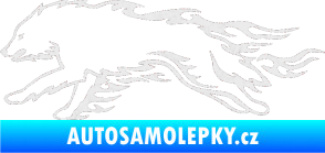 Samolepka Animal flames 032 levá vlk Ultra Metalic bílá
