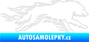 Samolepka Animal flames 032 pravá vlk Ultra Metalic bílá