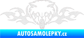 Samolepka Animal flames 038 pravá vlk Ultra Metalic bílá