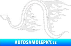 Samolepka Animal flames 040 levá had Ultra Metalic bílá