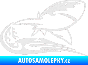Samolepka Animal flames 041 pravá žralok Ultra Metalic bílá