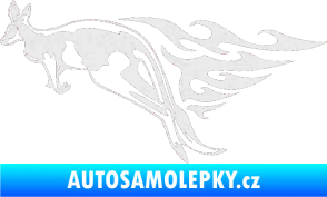 Samolepka Animal flames 044 levá klokan Ultra Metalic bílá