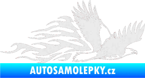 Samolepka Animal flames 053 pravá orel Ultra Metalic bílá