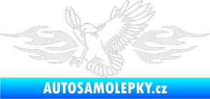 Samolepka Animal flames 054 levá orel Ultra Metalic bílá