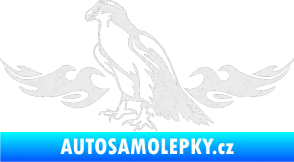 Samolepka Animal flames 069 levá orel Ultra Metalic bílá