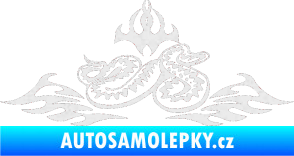 Samolepka Animal flames 070 pravá zmije Ultra Metalic bílá
