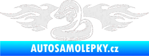 Samolepka Animal flames 072 levá had Ultra Metalic bílá