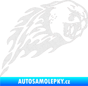 Samolepka Animal flames 083 pravá puma Ultra Metalic bílá