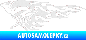 Samolepka Animal flames 092 levá antilopa Ultra Metalic bílá