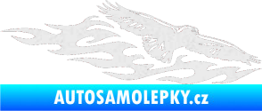 Samolepka Animal flames 097 pravá orel Ultra Metalic bílá
