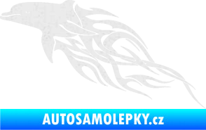 Samolepka Animal flames 102 levá delfín Ultra Metalic bílá