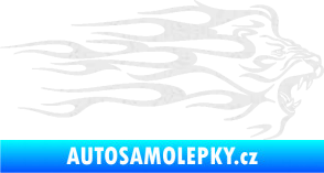 Samolepka Animal flames 103 pravá lev Ultra Metalic bílá