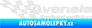 Samolepka Avensis limited edition levá Ultra Metalic bílá