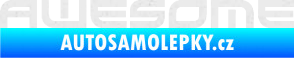 Samolepka Awesome Ultra Metalic bílá