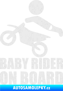 Samolepka Baby rider on board levá Ultra Metalic bílá