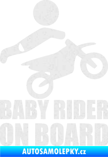 Samolepka Baby rider on board pravá Ultra Metalic bílá
