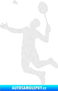 Samolepka Badminton 001 levá Ultra Metalic bílá