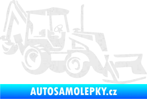 Samolepka Bagr 002 pravá Ultra Metalic bílá