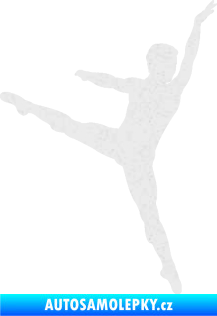 Samolepka Balet tanečník 001 pravá Ultra Metalic bílá