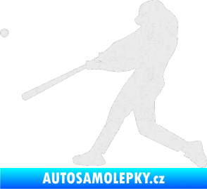 Samolepka Baseball 001 levá Ultra Metalic bílá