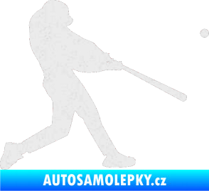 Samolepka Baseball 001 pravá Ultra Metalic bílá