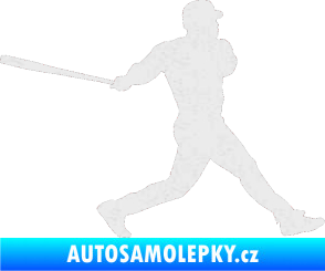Samolepka Baseball 002 pravá Ultra Metalic bílá