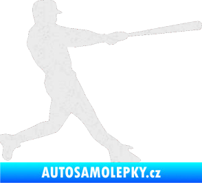 Samolepka Baseball 004 pravá Ultra Metalic bílá