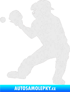 Samolepka Baseball 007 levá Ultra Metalic bílá