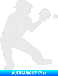 Samolepka Baseball 007 pravá Ultra Metalic bílá