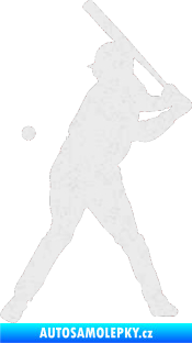 Samolepka Baseball 013 levá Ultra Metalic bílá