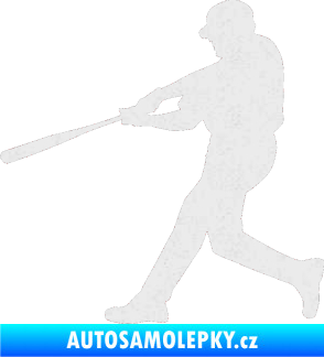 Samolepka Baseball 014 levá Ultra Metalic bílá
