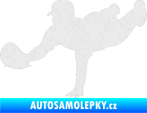 Samolepka Baseball 016 levá Ultra Metalic bílá