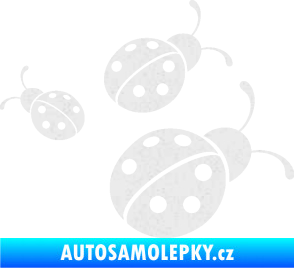 Samolepka Berušky 001 pravá Ultra Metalic bílá