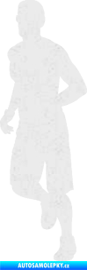 Samolepka Běžec 006 levá Ultra Metalic bílá