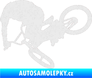 Samolepka Biker 001 levá Ultra Metalic bílá
