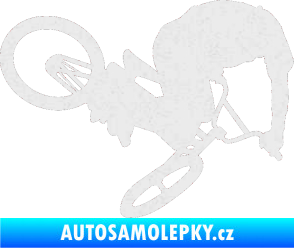 Samolepka Biker 001 pravá Ultra Metalic bílá