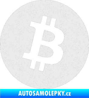 Samolepka Bitcoin 001 Ultra Metalic bílá