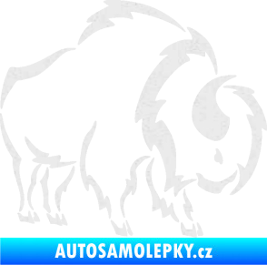 Samolepka Bizon 001 pravá Ultra Metalic bílá
